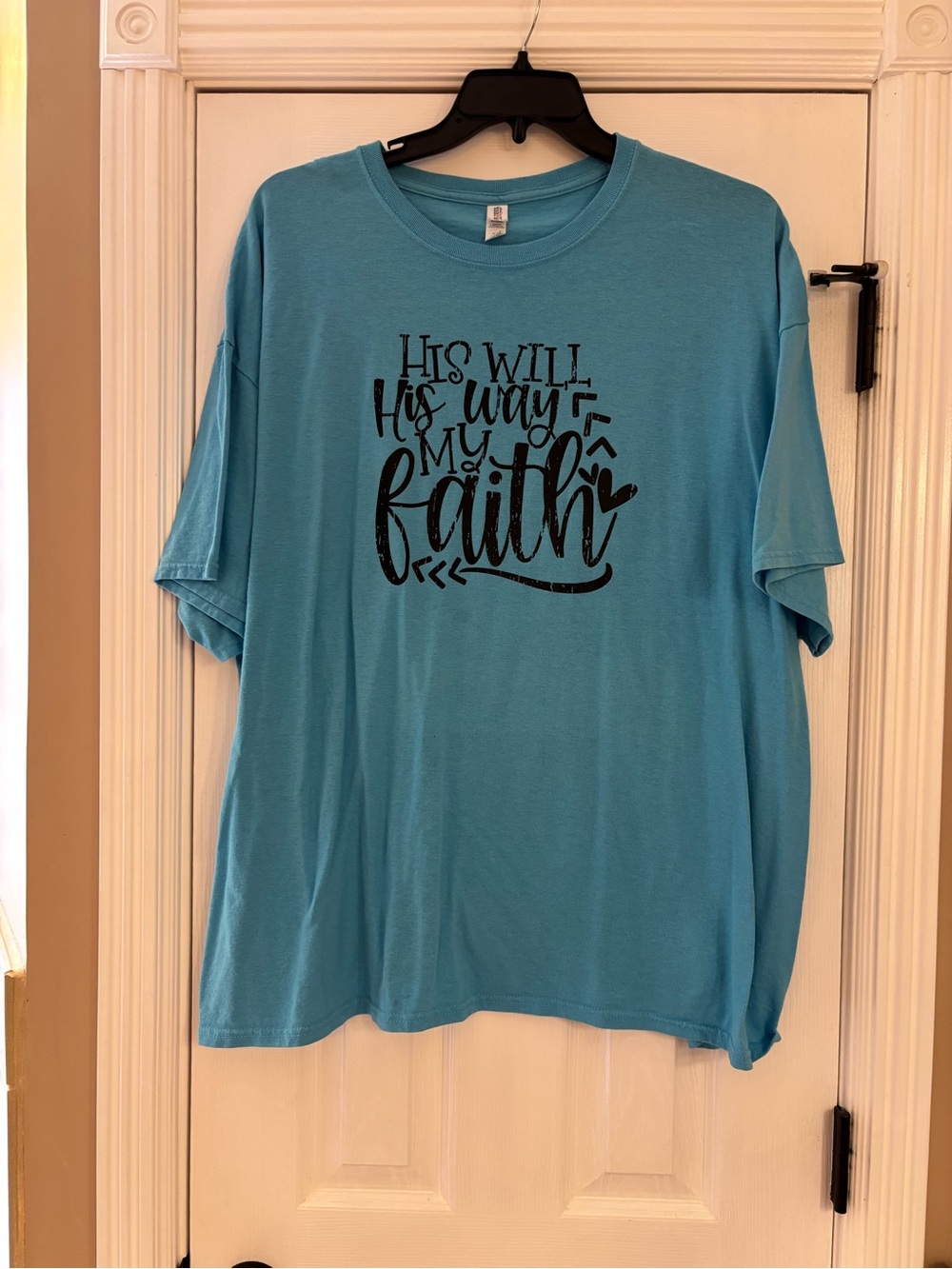 Jerzees Light Blue Graphic Faith Tee